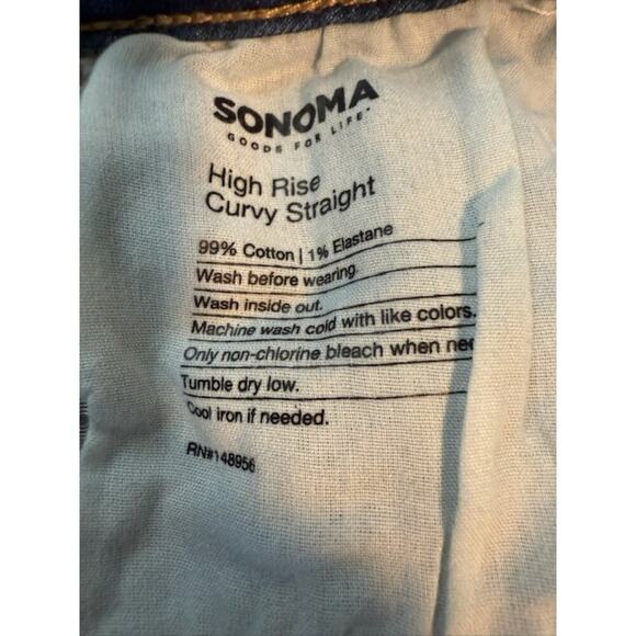 Sonoma Hi-Rise Curvy Straight Leg Size 10R Women's Jeans - Picture 4 of 4